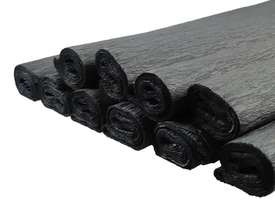 Produktbild von Netuno 10 Rollen Krepppapier Schwarz 200 x 50 cm Bastelpapier Gärtnerkrepp