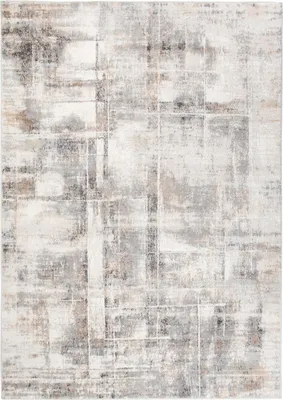 Produktbild von Tapiso Teppich VALLEY Modern Kurzflor Grau Beige Creme Wohnzimmer 160 x 220 cm