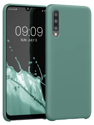 Produktbild von kwmobile Handyhülle für Samsung Galaxy A50 Hülle - Case Silikon - Kabelloses Laden - Schutzhülle Cover in Arctic Night