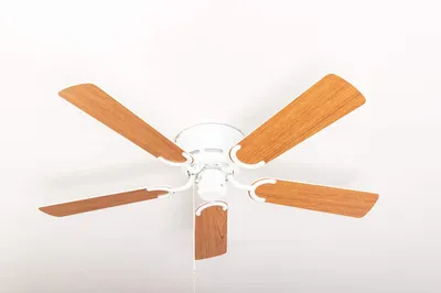 Deckenventilator Kisa Deluxe Weiß, 105 cm, 5 Flügel, Zugschalter