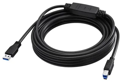 Produktbild von Vision TC 5MUSB3.0+/BL, 2 m, USB A, USB B, USB 3.2 Gen 1 (3.1 Gen 1), 5 Gbit/s, Schwarz
