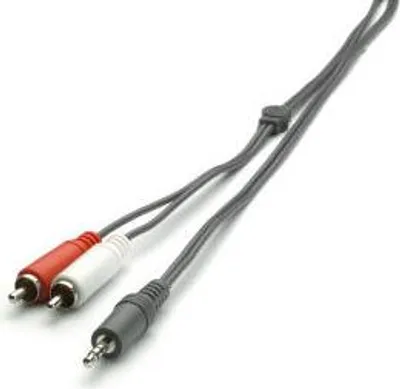 Produktbild von ViVanco™46504, 2 x RCA, Männlich, 3.5mm, Männlich, 1,5 m, Schwarz