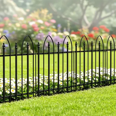 Immagine prodotto di Elzusha - Set di 5 recinzioni metalliche decorative per giardino, pieghevoli e multifunzionali