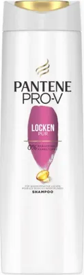 Produktbild von Pantene Pro-V Locken Pur, 300 ml, Shampoo, Nicht-professionell, Unisex, Lockiges Haar, Widerspenstiges Haar, Anti-Frizz, Hydratisierung, Nährend, Klärend, Glanz, Weichmachend, Verstärkung