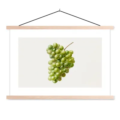 Produktbild von MuchoWow® Textilposter Lebensmittel - Weintrauben - Obst 120x80 cm mit holzfarbenen Rahmen - Aufhängeset