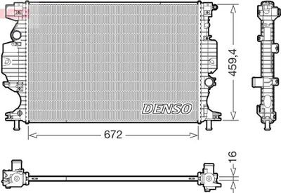 Obrázek produktu pro DENSO chladič, chlazení motoru DRM10121
