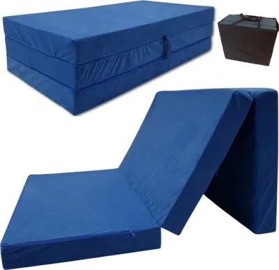 Obrázok produktu pre Skladací turistický matrac 200x80x10 modrý + taka