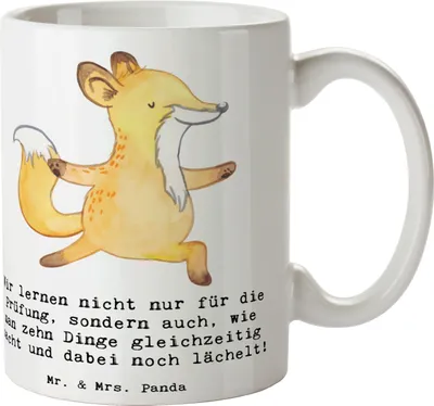 Produktbild von Mr. & Mrs. Panda Tasse Auszubildende Lächeln - Weiß - Geschenk, Lehrlinge, Kaffeepott, Geschenke für Berufstätige, Berufsalltag, kaffeebecher keramik, Teetasse, Beruf