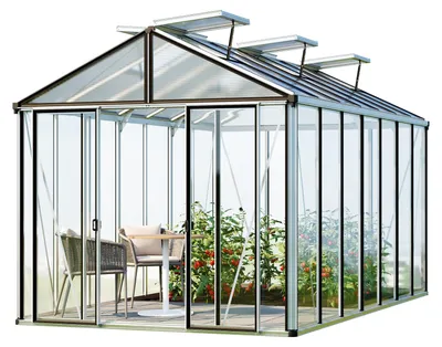 Produktbild von GFP Gewächshaus Hera 7 Glasgewächshaus 263x450 cm | Aluminium-Rahmen