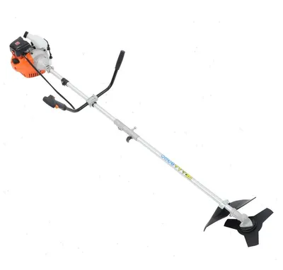 Immagine prodotto di Decespugliatore a benzina - Motosega - Cilindrata 42,7 cm³ - Motore a 2 tempi - 1,25 kW a 6500 giri/min - Manico a "U" con imbracatura a spalla - Albero da 182,5 cm - Teste di taglio 3-in-1 - Colore: rosso