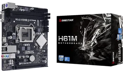 Produktbild von Biostar H61MHV3, Intel, LGA 1155 (Socket H2), Intel® Celeron®, Intel® Core™ i3, Intel® Core™ i5, Intel® Core™ i7, Intel® Pentium®, LGA 1155 (Socket H2), DDR3-SDRAM, 32 GB