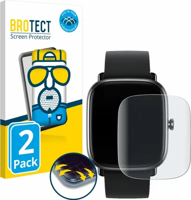 Produktbild von 2x BROTECT Fullscreen Schutzfolie für Huami Amazfit GTS 2 mini Displayschutz Folie Fullcover Matt Entspiegelungsfolie