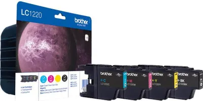 Zdjęcie produktu dla Brother LC-1220VALBPDR, Czarny, Cyjan, Purpurowy, Żółty, 4 szt., Multipak
