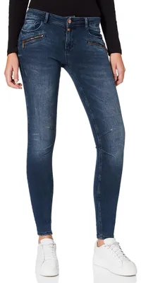 Produktbild von Timezone Damen Slim Caillatz Freizeithose, Deep Royal Blue Wash, 24W 32L EU