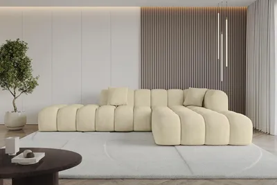 Produktbild von ALTDECOR Ecksofa in L-Form OLEA-L2 - 289x176x71 cm Beige - Corner Sofa Bett Eckcouch Couch Wohnlandschaft Cauchsofa