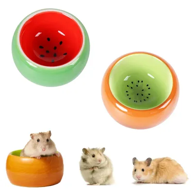 Keramik-Futterschalen für Kleintiere, 2er-Set, 8 cm, Anti-Biss