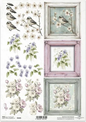 Produktbild von ITD Reispapier Decoupage Bastelpapier Serviettentechnik-R2589 Kirschblütenzweige