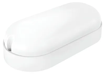 LED-Wandleuchte oval weiß, 9 W, IP65 mit Sensor, für Außen