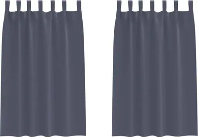 Imagen del producto de vidaXL Cortinas opacas con ojales, 2 unidades, color antracita, 175 x 140 cm