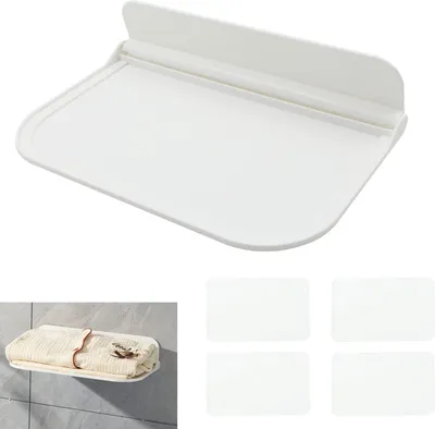 Produktbild von Platzsparendes Faltregal für Badezimmer und Schlafzimmer ohne Bohren