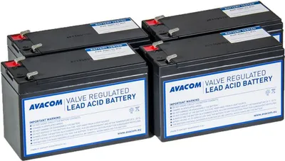 Produktbild von AVACOM AVA-RBC31-KIT, Plombierte Bleisäure (VRLA), 4 Stück(e), Schwarz, APC RBC31, 9,6 kg, 151 mm