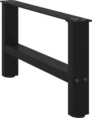 Produktbild von Couchtischbeine Schwarz 2 Stk. 70x(30-31) cm Stahl