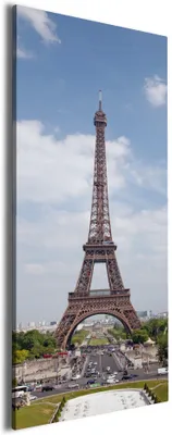 Produktbild von Wallario Premium Leinwandbild Eiffelturm in Paris in Größe 80 x 200 cm