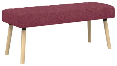 Obrázok produktu pre Čalúnená lavica s kanálovým vzorom, vínová farba, 110 x 40 x 46 cm, látka