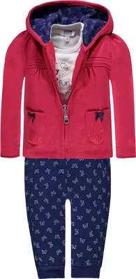 Immagine prodotto di Set 3 pezzi per bambina: felpa, camicetta e pantaloni, rosso Kanz