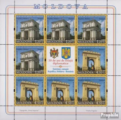 Produktbild von Briefmarken Moldawien 2011 Mi 769-770 Kleinbogen (kompl.Ausg.) postfrisch Diplomatische Beziehung Rumänien