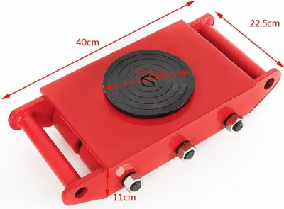Obrázek produktu pro Vozík pro těžké stroje, nosnost 12 t, otáčení o 360° , 8 t červený