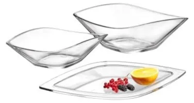 Zdjęcie produktu dla Ritzenhoff i Breker szklany talerz liść przezroczysty 45 x 26 cm 1 szt