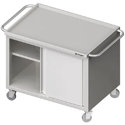 Produktbild von Transportwagen mit geschlossenem Unterbau, und Schiebetüren, 1100x600x850 mm, verschweißt