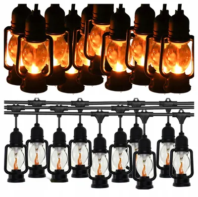Obrázek produktu pro LED světelný řetěz, 10 RGB lampiček, venkovní dekorace