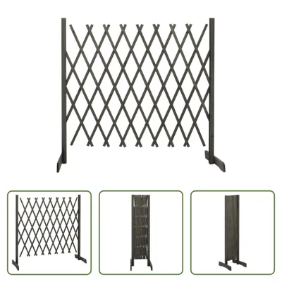 Zdjęcie produktu dla The Living Store Ogrodowy płot wspinaczkowy szary 180x100 cm lite drewno jodłowe