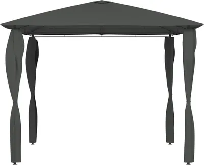 Produktbild von vidaXL Pavillon mit Pfostenabdeckungen 3x3x2,6 m Anthrazit 160 g/m²