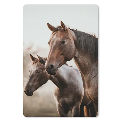 Produktbild von MuchoWow® Mauspad Mousepad Pferde - Natur - Braun 40x60 cm - Mousepads - Maus Mat - Pad - Mausunterlage - Schreibtisch Accesoire