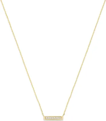 Produktbild von New Bling - 9NBG-0952 - 14K geelgouden ketting – horizontaal ontwerp – met zirkonia