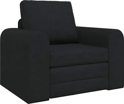 Image de vidaXL Canapé-lit noir 98 x 71 x 83 cm Tissu