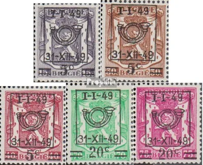 Produktbild von Briefmarken Belgien 1949 Mi 847-851 (kompl.Ausg.) postfrisch Wappen