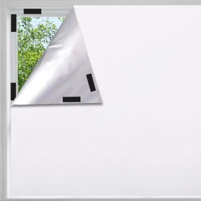 Produktbild von Verdunkelungsrollo - Hitzeschutz und Sonnenschutz ohne Bohren - für Fenster - 300x148 cm - 420D Oxford Gewebe - Schwarz