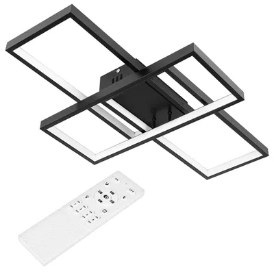 Produktbild von MasterLED Deckenleuchte LED – 72W dimmbar CCT 3000–6500K mit Fernbedienung – 560×370×80 mm – Schwarz – led deckenleuchte – Galaxis Orion