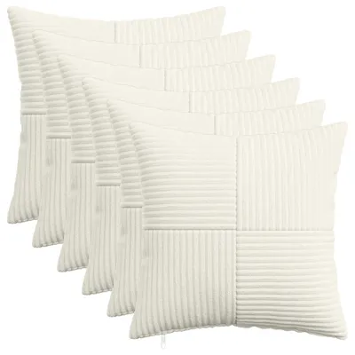 Produktbild von vidaXL Kissenbezug 6 pcs ALMELO Creme 45 x 45 cm Cord