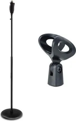 Produktbild von keepdrum Mikrofonständer MS124 Einhand-Stativ mit Mikrofonklammer