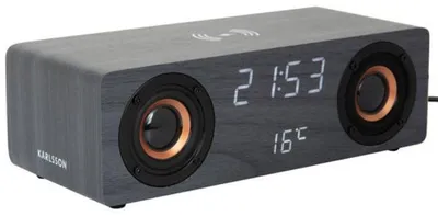 Imagen del producto de Karlsson - Radio despertador Classic BT con altavoz y cargador de teléfono -