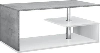 Produktbild von Couchtisch 'Haarlem' Wohnzimmertisch 90 x 50 x 41 cm Betonoptik/Weiß