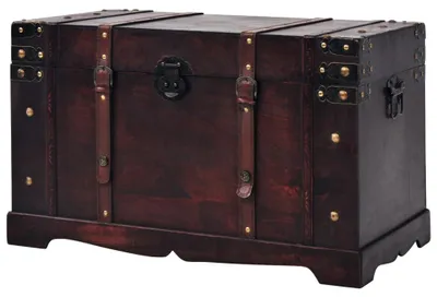 Produktbild von vidaXL Vintage Schatztruhe Holz 66 x 38 x 40 cm
