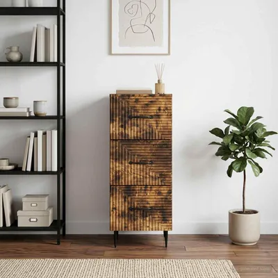Immagine prodotto di vidaXL Comodino in rovere affumicato 33 x 34,5 x 89,5 cm