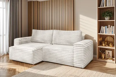 Produktbild von Kaiser Möbel Bohoo-Ecksofa  L-from Ecru Links stoff Velo