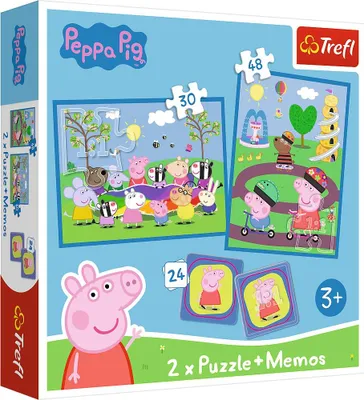 Produktbild von Trefl Peppa Pig Puzzle-Set mit Memokarten